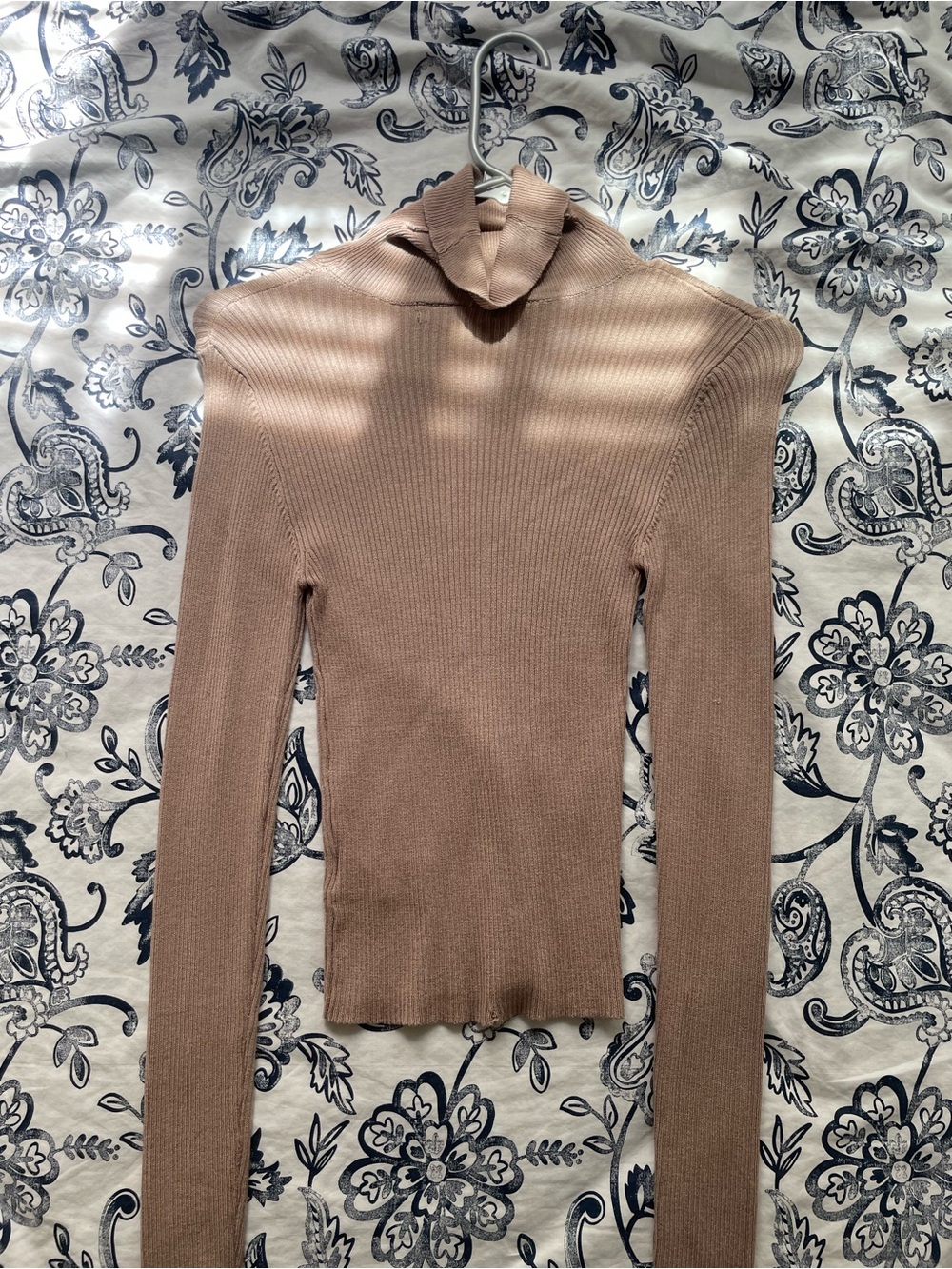 Forever 21 Slim Ribbed Turtleneck Sweater - Taupe Brown